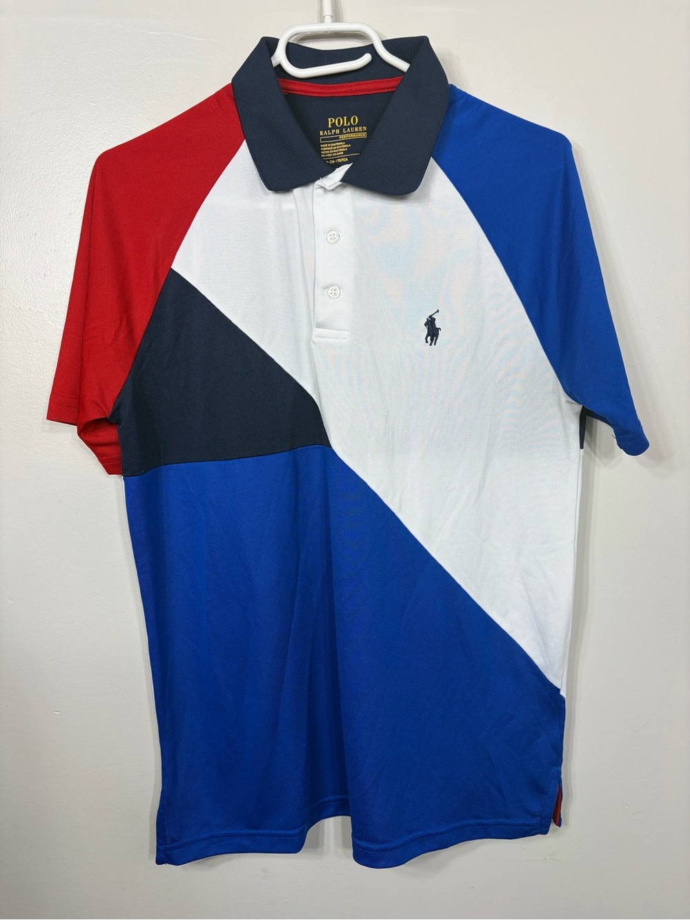 Polo Ralph Lauren Colorblock Performance Polo Shirt - Red, White, Blue